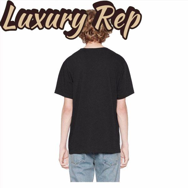 Replica Gucci Men Oversize T-Shirt with Interlocking G-Black 6