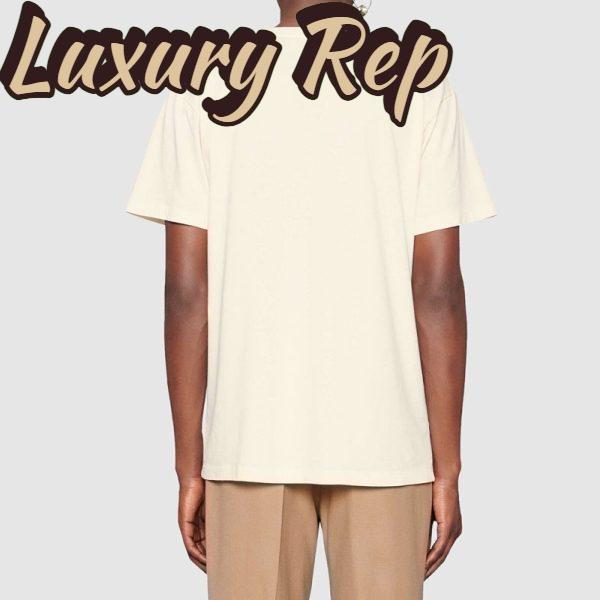 Replica Gucci Men Oversize T-Shirt with Interlocking G-White 8