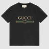 Replica Gucci Men Oversize T-Shirt with Interlocking G-White 9