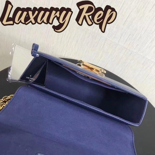 Replica Louis Vuitton LV Women Twist MM Handbag Indigo Blue Epi Grained Cowhide Leather 8