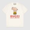 Replica Gucci Men The North Face x Gucci Cotton T-Shirt Black Jersey Crewneck Oversize Fit 14