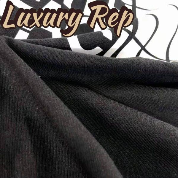 Replica Gucci Men The North Face x Gucci Cotton T-Shirt Black Jersey Crewneck Oversize Fit 9