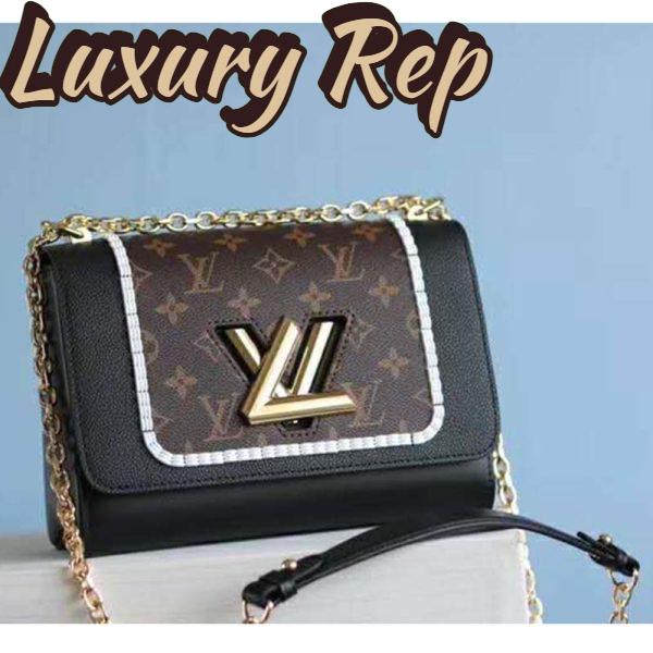Replica Louis Vuitton LV Women Twist MM Handbag Monogram Coated Canvas 3