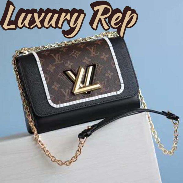 Replica Louis Vuitton LV Women Twist MM Handbag Monogram Coated Canvas 4