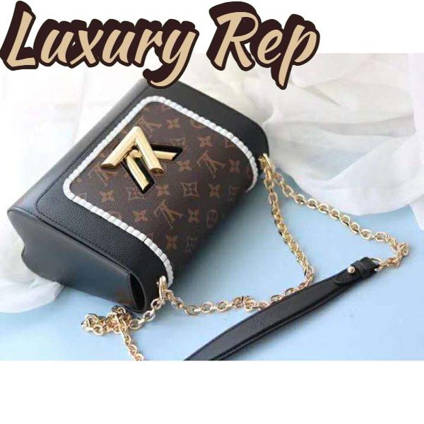 Replica Louis Vuitton LV Women Twist MM Handbag Monogram Coated Canvas 5