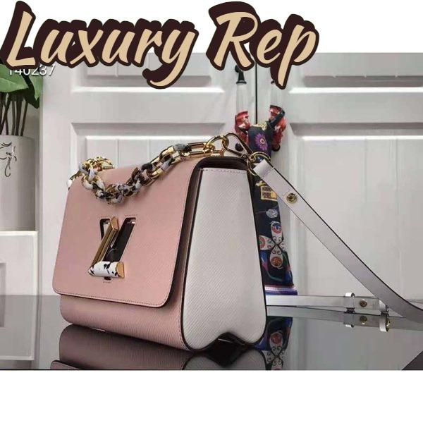 Replica Louis Vuitton LV Women Twist MM Handbag Pink Epi Smooth Grained Leather 3