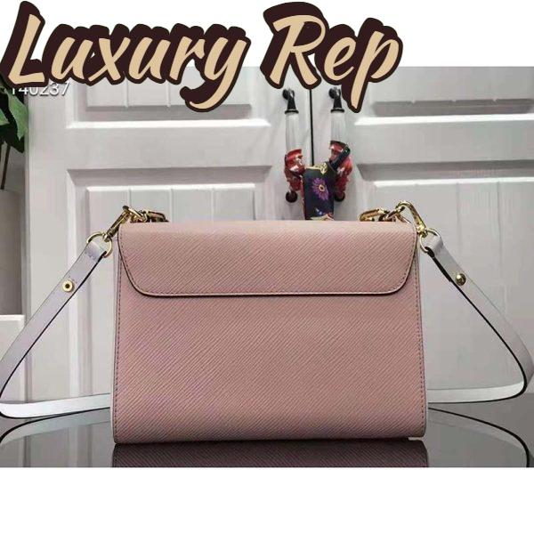 Replica Louis Vuitton LV Women Twist MM Handbag Pink Epi Smooth Grained Leather 4