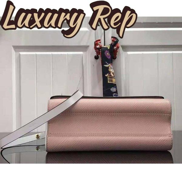 Replica Louis Vuitton LV Women Twist MM Handbag Pink Epi Smooth Grained Leather 5