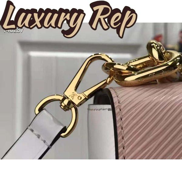 Replica Louis Vuitton LV Women Twist MM Handbag Pink Epi Smooth Grained Leather 8