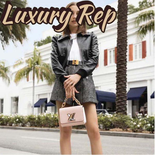 Replica Louis Vuitton LV Women Twist MM Handbag Pink Epi Smooth Grained Leather 11