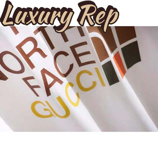 Replica Gucci Men The North Face x Gucci Print Cotton T-Shirt Jersey Crewneck Short Sleeves 6