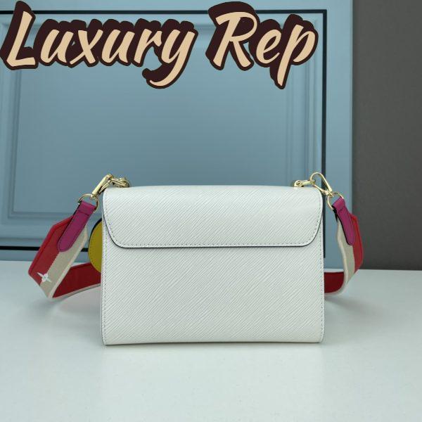 Replica Louis Vuitton LV Women Twist MM Lemon Handbag White Epi Grained Cowhide 5