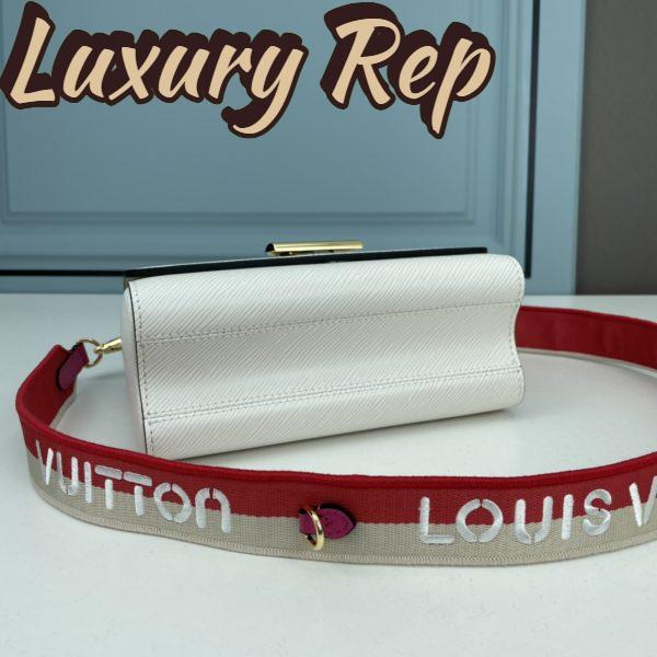 Replica Louis Vuitton LV Women Twist MM Lemon Handbag White Epi Grained Cowhide 7