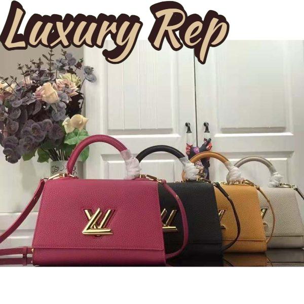 Replica Louis Vuitton LV Women Twist One Handle BB Handbag Dragon Fruit Pink Taurillon 11