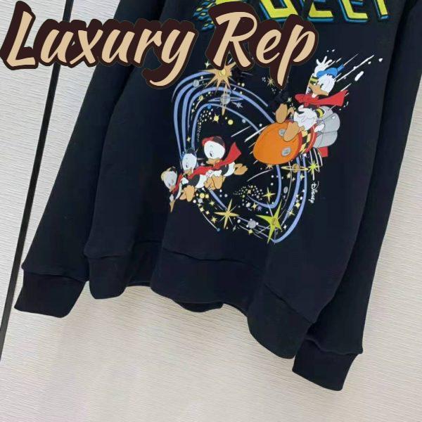 Replica Gucci Women Disney x Gucci Donald Duck Hooded Sweatshirt Fixed Hood Oversize Fit Cotton 5