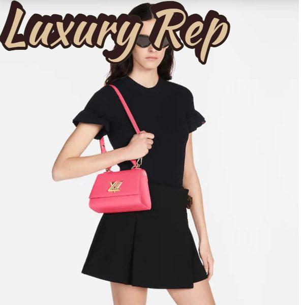 Replica Louis Vuitton LV Women Twist One Handle BB Handbag Dragon Fruit Pink Taurillon 14