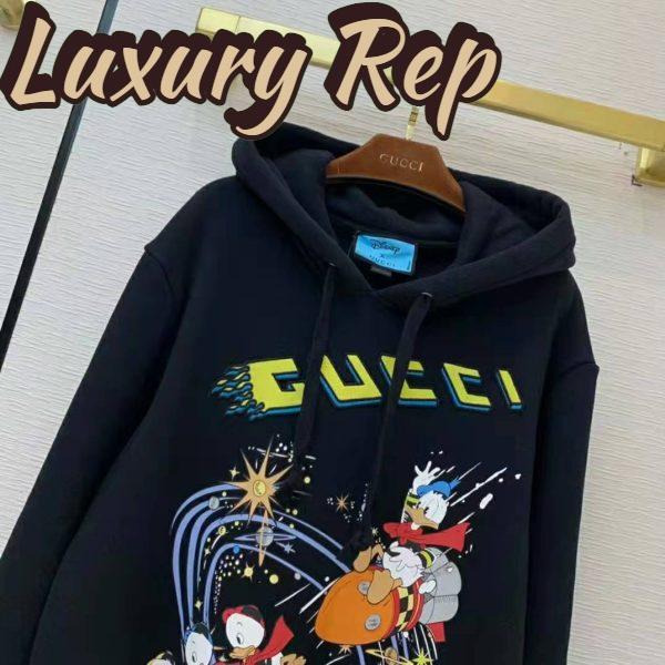 Replica Gucci Women Disney x Gucci Donald Duck Hooded Sweatshirt Fixed Hood Oversize Fit Cotton 6