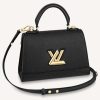Replica Louis Vuitton LV Women Twist One Handle PM Handbag Brown Taurillon Cowhide 14
