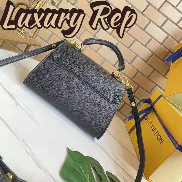 Replica Louis Vuitton LV Women Twist One Handle PM Handbag Black Taurillon Cowhide 4