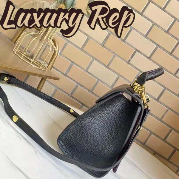 Replica Louis Vuitton LV Women Twist One Handle PM Handbag Black Taurillon Cowhide 5