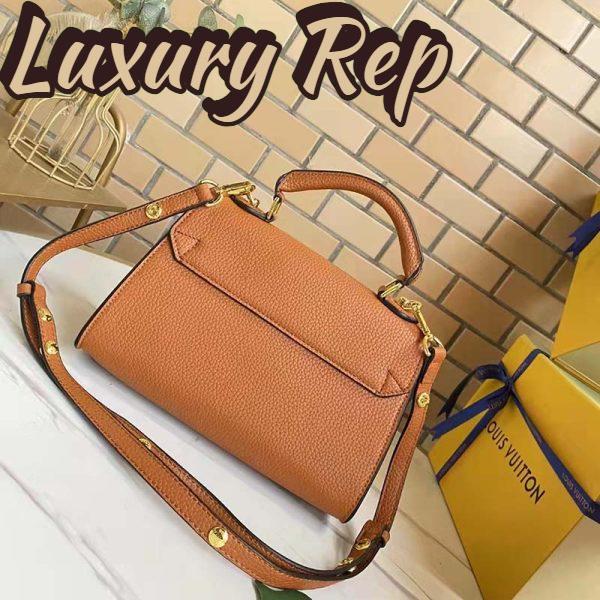 Replica Louis Vuitton LV Women Twist One Handle PM Handbag Brown Taurillon Cowhide 4