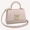 Replica Louis Vuitton LV Women Twist One Handle PM Handbag Brown Taurillon Cowhide 13