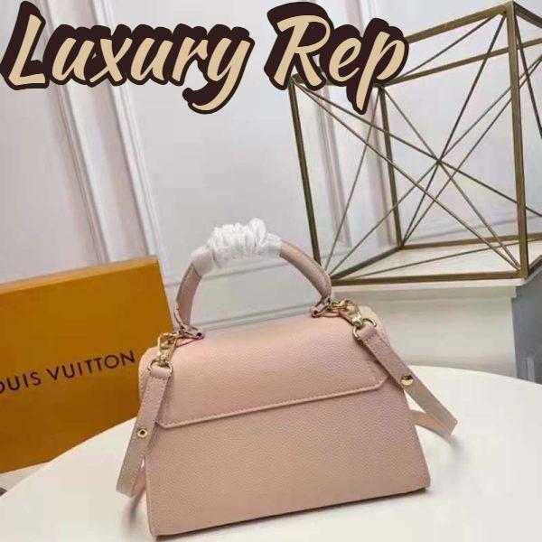 Replica Louis Vuitton LV Women Twist One Handle PM Handbag Pink Greige Taurillon Cowhide 4