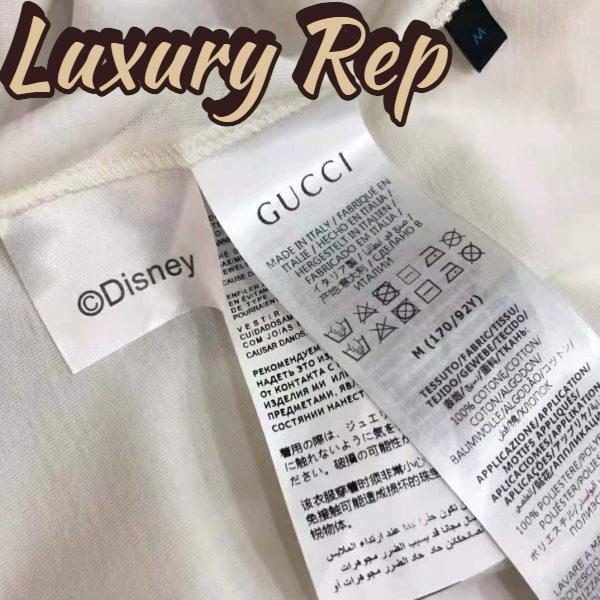 Replica Gucci Women Disney x Gucci Donald Duck T-Shirt Cotton Jersey Crewneck Oversize Fit-White 11