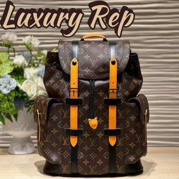 Replica Louis Vuitton LV Unisex Christopher PM Backpack Monogram Canvas Cowhide Leather 3