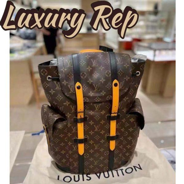 Replica Louis Vuitton LV Unisex Christopher PM Backpack Monogram Canvas Cowhide Leather 6