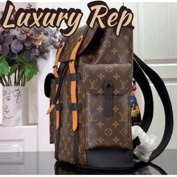 Replica Louis Vuitton LV Unisex Christopher PM Backpack Monogram Canvas Cowhide Leather 7