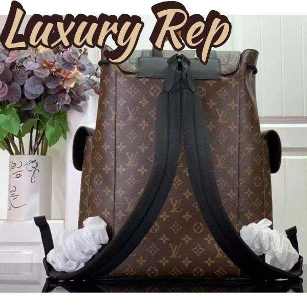 Replica Louis Vuitton LV Unisex Christopher PM Backpack Monogram Canvas Cowhide Leather 8