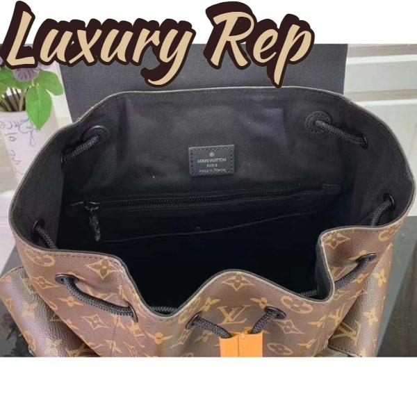 Replica Louis Vuitton LV Unisex Christopher PM Backpack Monogram Canvas Cowhide Leather 10
