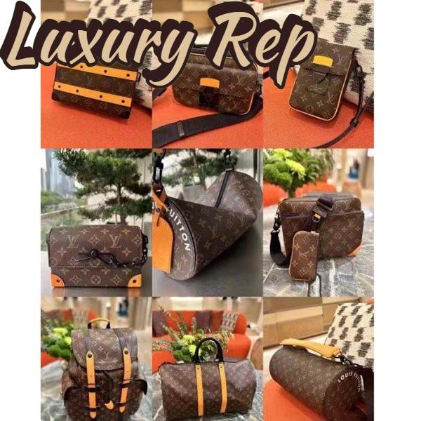 Replica Louis Vuitton LV Unisex Christopher PM Backpack Monogram Canvas Cowhide Leather 17