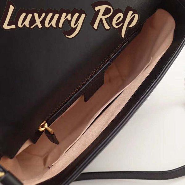 Replica Gucci GG Women GG Marmont Medium Top Handle Bag-Black 9