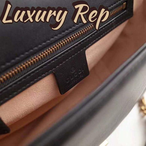 Replica Gucci GG Women GG Marmont Medium Top Handle Bag-Black 10