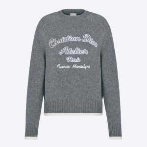 Replica Dior Men Christian Dior Atelier Sweater Gray Wool Jersey 2