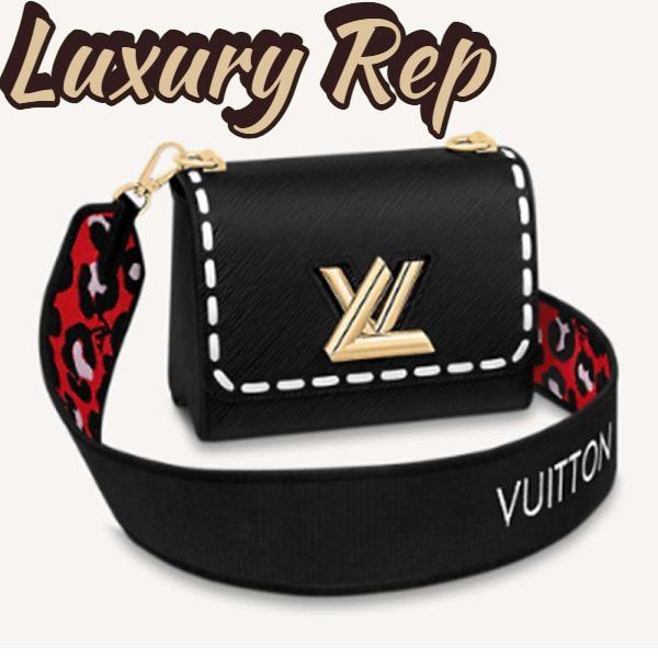 Replica Louis Vuitton LV Women Twist PM Handbag Black Epi Grained Calfskin Leather