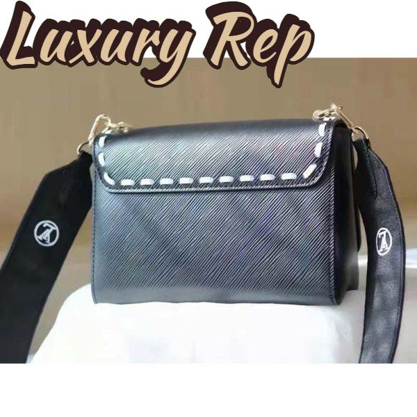 Replica Louis Vuitton LV Women Twist PM Handbag Black Epi Grained Calfskin Leather 8