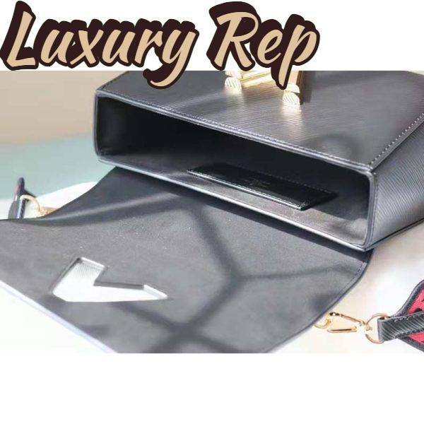 Replica Louis Vuitton LV Women Twist PM Handbag Black Epi Grained Calfskin Leather 11