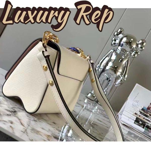 Replica Louis Vuitton LV Women Twist PM Handbag Quartz White Epi Grained Leather 5