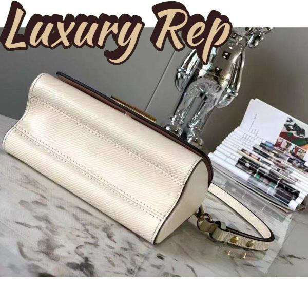 Replica Louis Vuitton LV Women Twist PM Handbag Quartz White Epi Grained Leather 6