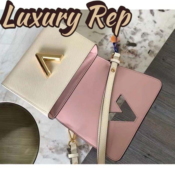 Replica Louis Vuitton LV Women Twist PM Handbag Quartz White Epi Grained Leather 7