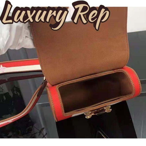 Replica Louis Vuitton LV Women Twist PM Handbag Red Embroidered Canvas Calf Leather 6