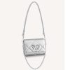 Replica Louis Vuitton LV Women Twist PM Handbag Red Embroidered Canvas Calf Leather 11