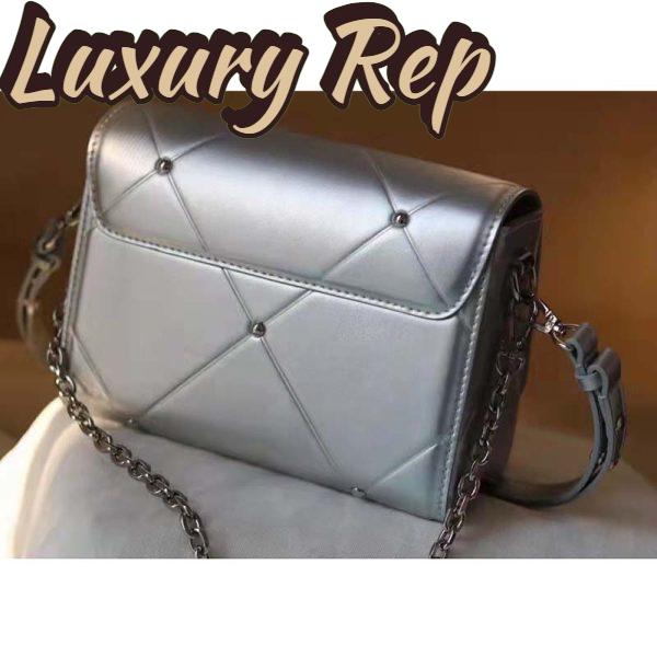 Replica Louis Vuitton LV Women Twist PM Handbag Silver Argent Sheepskin Calfskin Leather 8