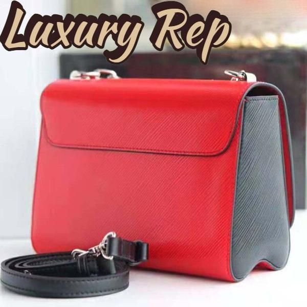 Replica Louis Vuitton LV Women Twist PM LV Love Lock Charms Handbag in Epi Cowhide Leather-Red 7