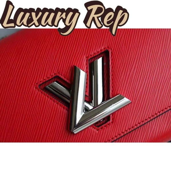 Replica Louis Vuitton LV Women Twist PM LV Love Lock Charms Handbag in Epi Cowhide Leather-Red 9
