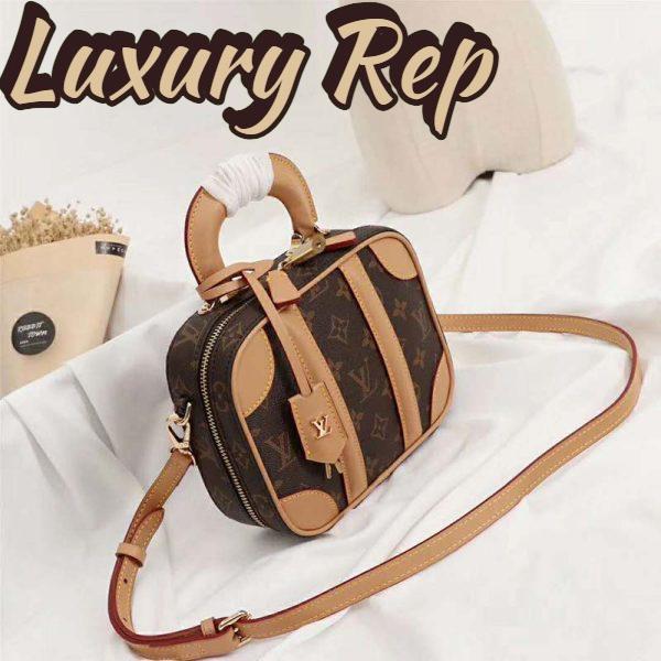 Replica Louis Vuitton LV Women Valisette BB Handbag in Monogram Canvas-Brown 5