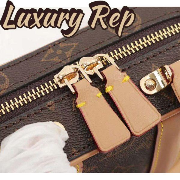Replica Louis Vuitton LV Women Valisette BB Handbag in Monogram Canvas-Brown 8